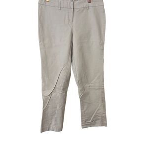 Willi Smith Cotton Blend Cropped Khaki Pants